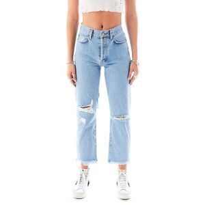 CARMAR EMELIA BACK SLASH DISTRESSED FRAY HEM JEAN